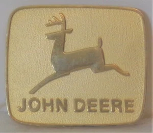John Deere Gürtelschnalle -Goldhirsch auf Gold- ? vintage - Bild 1 von 2