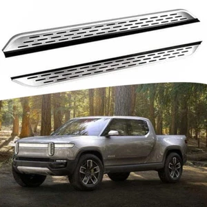 2PCS Silver Running Board fits for Rivian R1T 2021-2024 Side Step Nerf Bar Stair - Picture 1 of 5