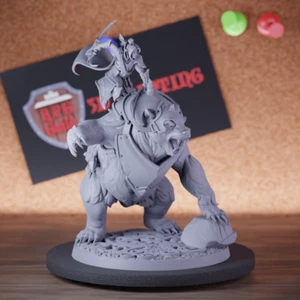Ranger Elf Rider Miniature Forest Bear Dungeons and Dragons Mini DnD 5e TTRPG - Picture 1 of 8