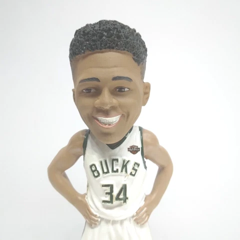 Giannis Antetokounmpo Bobblehead - Standing on Fiserv Forum Milwaukee Bucks Read Cover