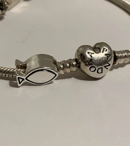 Fish Charm Bead Suits Pandora Bracelet Mom Wife Daughter Gift NEW Faith Easter - Picture 1 of 6