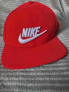 Red Nike Pro Dri-Fit Cap White Swoosh