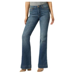 11MPESY Wrangler Women's Retro Premium High Rise Trouser Jean - Shelby NEW - Picture 1 of 16