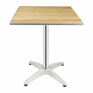 Bolero 60cm Square Ash Table with Aluminium Rim & Pre-treated top 3kg base - Picture 1 of 10