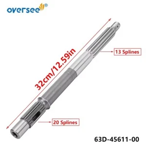 63D-45611 Propeller Shaft For Yamaha 4 Stroke F40 F50 F60 4T Hidea Parsun 40-60 - Imagen 1 de 6