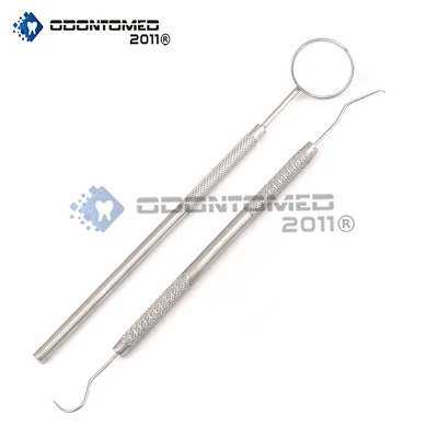 ODM Mouth Mirror No 5 With Handle And Explorer, Dental Examination Set Pr-227