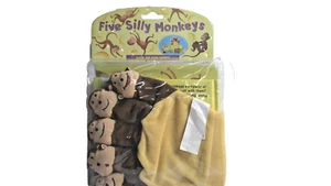 Five Silly Monkeys Book with Hand Puppet G10 - Imagen 1 de 2