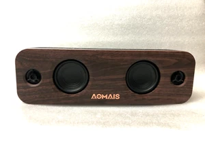 AOMAIS LIFE 30W Bluetooth Speakers, Dark Wood Home Audio Wireless Speaker - Picture 1 of 4