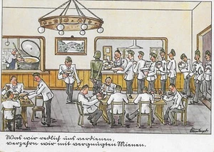 1940 Soldatini DR Miitaria Mensa "Quello che finalmente ci guadagniamo, lo consumiamo. - Foto 1 di 2