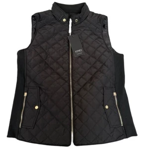 Women's Jones New York Signature Sport Black Quilted Puffer Vest Size Small NWT - Picture 1 of 18