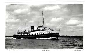 SHIPPING - Red Funnel Steamer BALMORAL Real Photo Postcard ISLE OF WIGHT FERRY - Picture 1 of 1