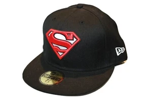 Superman DC Marvel Comics Hero New Era 59FIFTY personaggio basic nero CAPPELLO ADERENTE - Foto 1 di 4