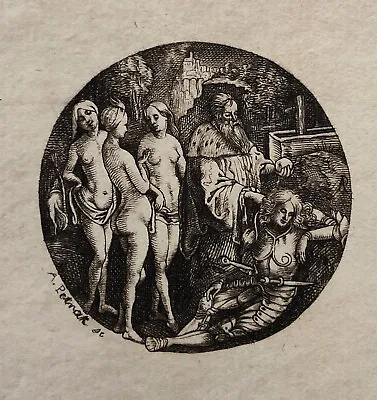 Aloïs Petrak (1811-1888) D'après Albrecht Dürer - Le Jugement De Pâris • 150€