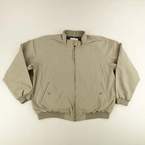 Vintage LL Bean Jacket Men XL Tall Tan Flannel Lined Lightweight Bomber Coat 90s - Picture 1 of 12