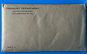 1955 PROOF SET Original Government Envelope (opened) issued by US Mint - Picture 1 of 13