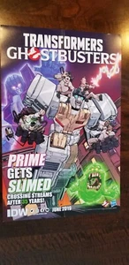 2019 SDCC WONDERCON EXCLUSIVE IDW GHOSTBUSTERS TRANSFORMERS PRIME SLIMED POSTER - Picture 1 of 1