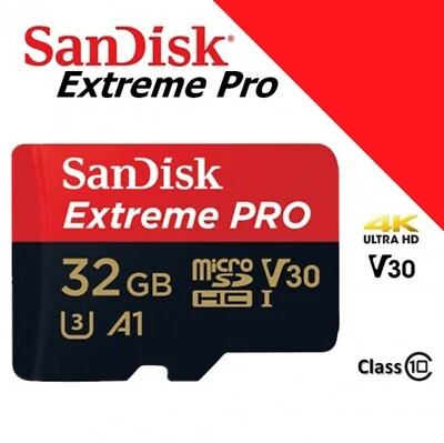 SanDisk 32GB Extreme Pro microSDHC Class 10 100MB/s Memory Card with Adapter New - Image 1 of 4