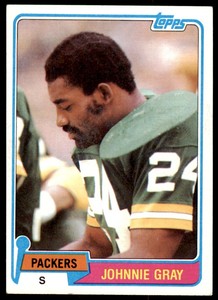 1981 Topps Football Johnnie Gray . Green Bay Packers #465