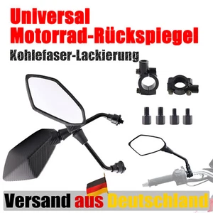 Universal CFK Spiegel Paar Motorrad Roller Scooter kostenlosen Spiegel Adapter. - Bild 1 von 11