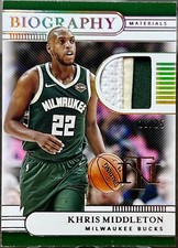 Khris Middleton 2019-20 Panini National Treasures Biography Materials Patch /25