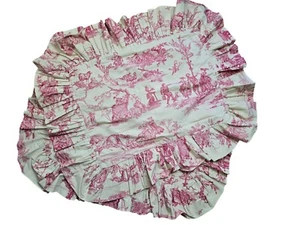 Vintage Traditions Pamela Kline Pink Colonial Toile Ruffled Set of 2 Pillow Sham - Bild 1 von 7