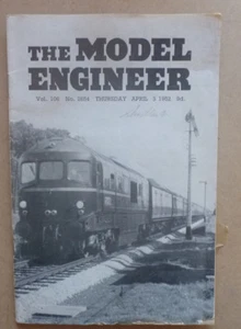 1952 MODEL ENGINEER MAGAZINE APRIL 3 COVER: BRITISH RAILS GAS TURBINE LOCO - Picture 1 of 2