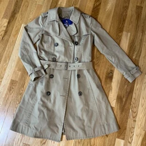 BURBERRY LONDON BLUE LABEL Trench Coat Cotton Beige Women Size 40 /US:S - Picture 1 of 9