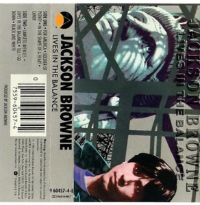 JACKSON BROWNE Lives In The Balance Cassette Tape 1986 Asylum Records 9 60457 - Picture 1 of 5