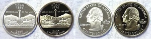 2007-S Utah Statehood Quarter Silver & Clad Proofs 2 Coin Set - Picture 1 of 3