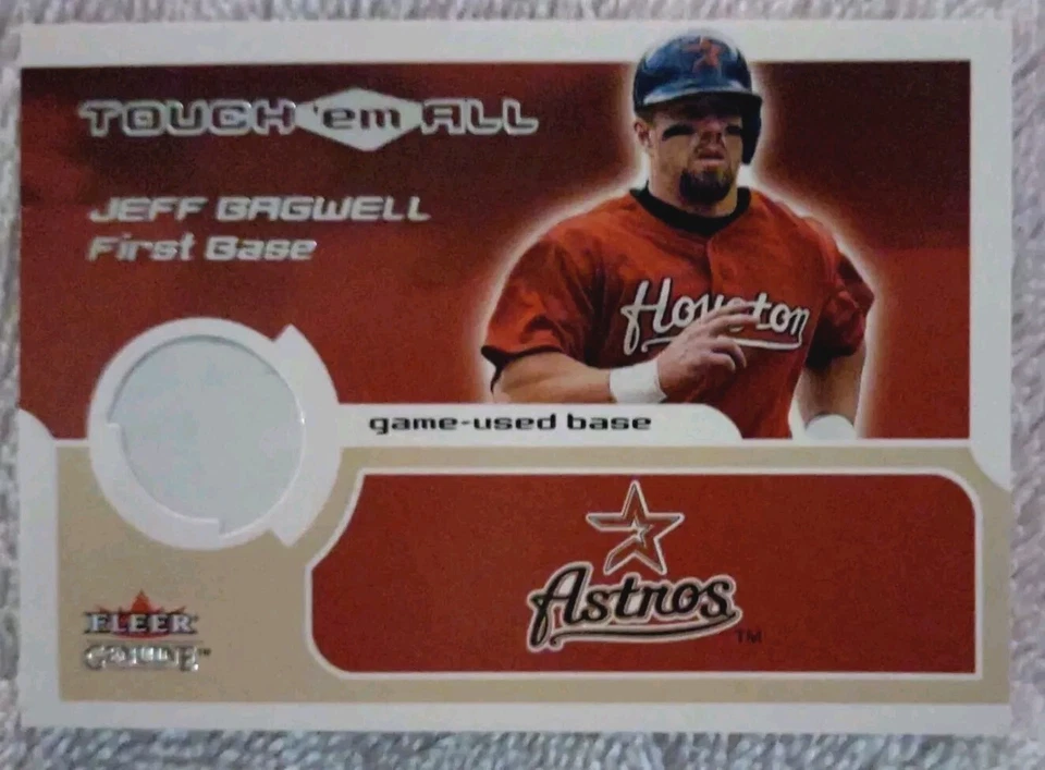 2002 Fleer Genuine Touch 'Em All Game Б/у База /350 Jeff Bagwell HOF - Изображение 1 из 4