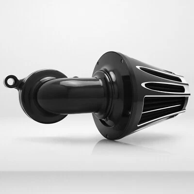 CNC Cut Sucker Cone Air Cleaner Intakes For Harley Sportster 883 1200 1991-Up - Image 1 of 4