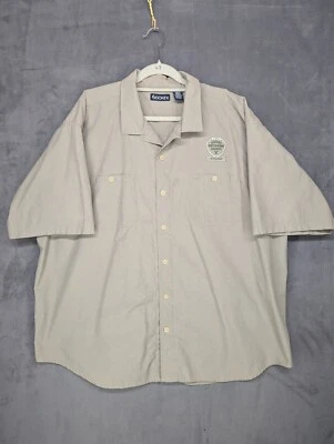Vtg ESPN Great Outdoor Games Jockey Shirt Men's 3X Button Up Short Sleeve Khaki - Image 1 of 4