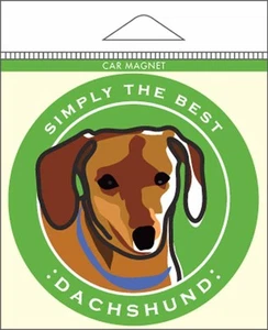Dachshund Car Magnet 4x4" Brown - Picture 1 of 1