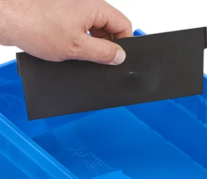 ULINE 8.5"x4" Dividers for Shelf Bins, pack of 50, black - Picture 1 of 1