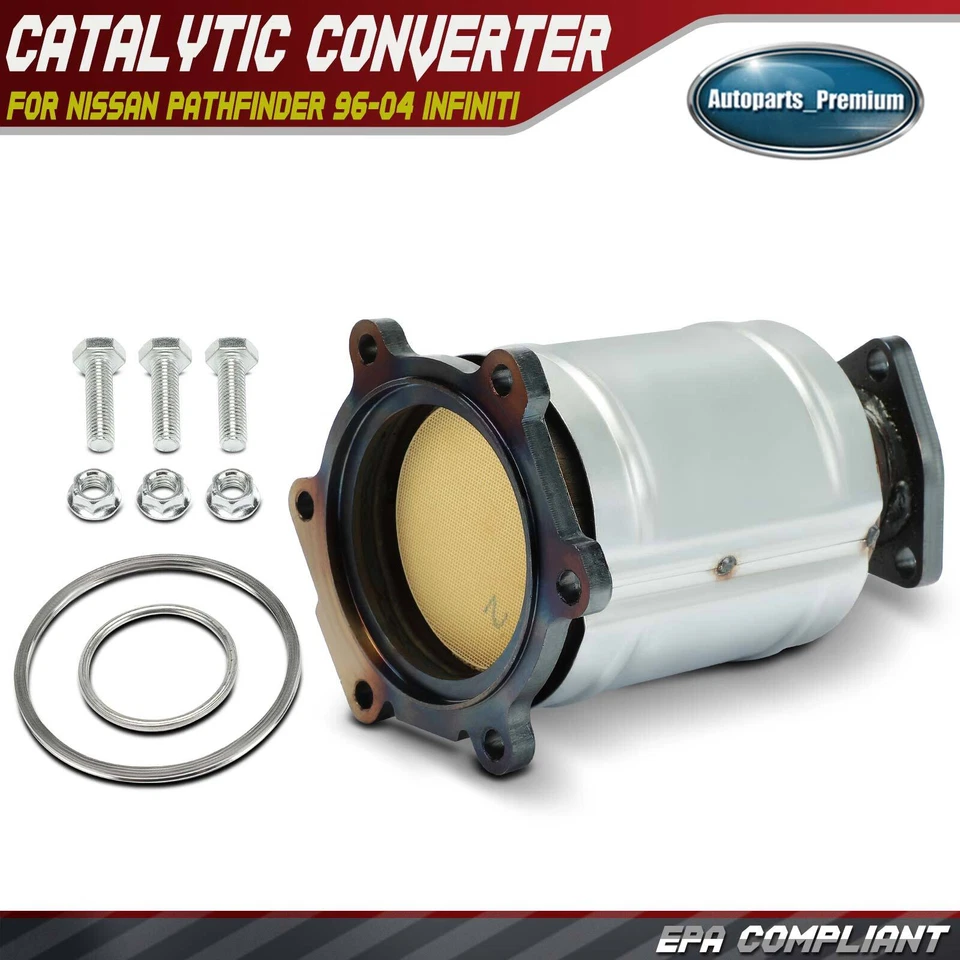 Front Left LH Catalytic Converter for Nissan Pathfinder 96-04 INFINITI QX4 97-03 - Image 1 of 4