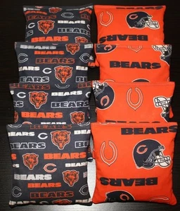 CHICAGO BEARS Cornhole Bags 8 ACA Regulation Corn Toss Baggo Bean Bags - Picture 1 of 1