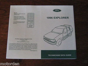 FORD AUSTRALIA 1996 EXPLORER glossy Technician Data Guide wallet size, FREE POST - Picture 1 of 3