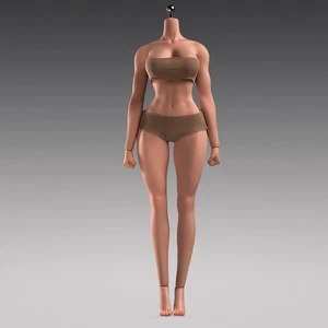 1/6 Female Big Bust Suntan Fitness Makeup Seamless  Body Fit 12" Action Figure - Picture 1 of 10