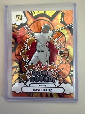 🔥David Ortiz Orange Ice 13/75 2025 Panini Donruss - Bomb Squad Boston #9 Foto 1 de 2