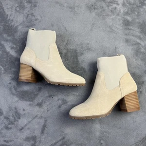 Violett & rot geladen Strick Bündchen Bootie Damengröße 7,5 Leder Wildleder Stiefeletten - Bild 1 von 15