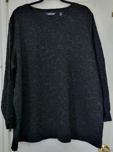 Lands End Womans Black Long Sleeve Pullover Sweater Size 3X  - Picture 1 of 5