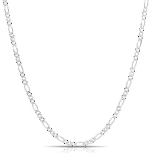 Figarokette 3,5mm Massiv 925 SterlingSilber Halskette Herren Damen Made in Italy - Bild 1 von 45