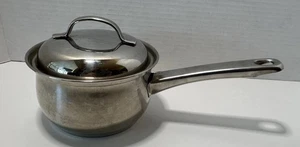 Vintage Belgique Stainless Steel .75 Qt Saucepan With Lid Made In Belgium - Picture 1 of 14