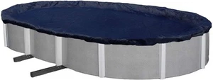 Oberirdische Pool Winterabdeckung, passt 10' x 15' oval, einfarbig blau - inklusive Win - Bild 1 von 3