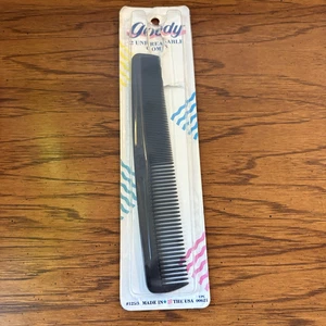 Vintage 1989 Goody unzerbrechlich schwarz 7" Kunststoffkamm USA #125/3 - Bild 1 von 4