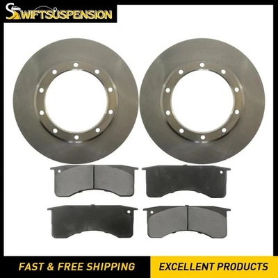 Kit de pastillas de freno delanteras y rotores de disco para Ford F650 2009 2010 2011 2012 2013 Foto 1 de 2