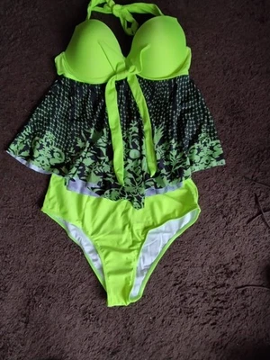 Neuer Tankini XL In Neon Grün 18% Elastan - Bild 1 von 3