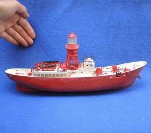 Antigua Gran EMBARCACIÓN De LUZ Hecha A Mano De La URSS Vintage 15"=38cm - Picture 1 of 10