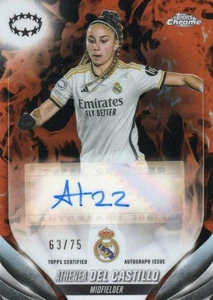 2023-24 Topps Chrome Women Real Madrid Athenea Del Castillo Auto Inferno 63/75 - Picture 1 of 1