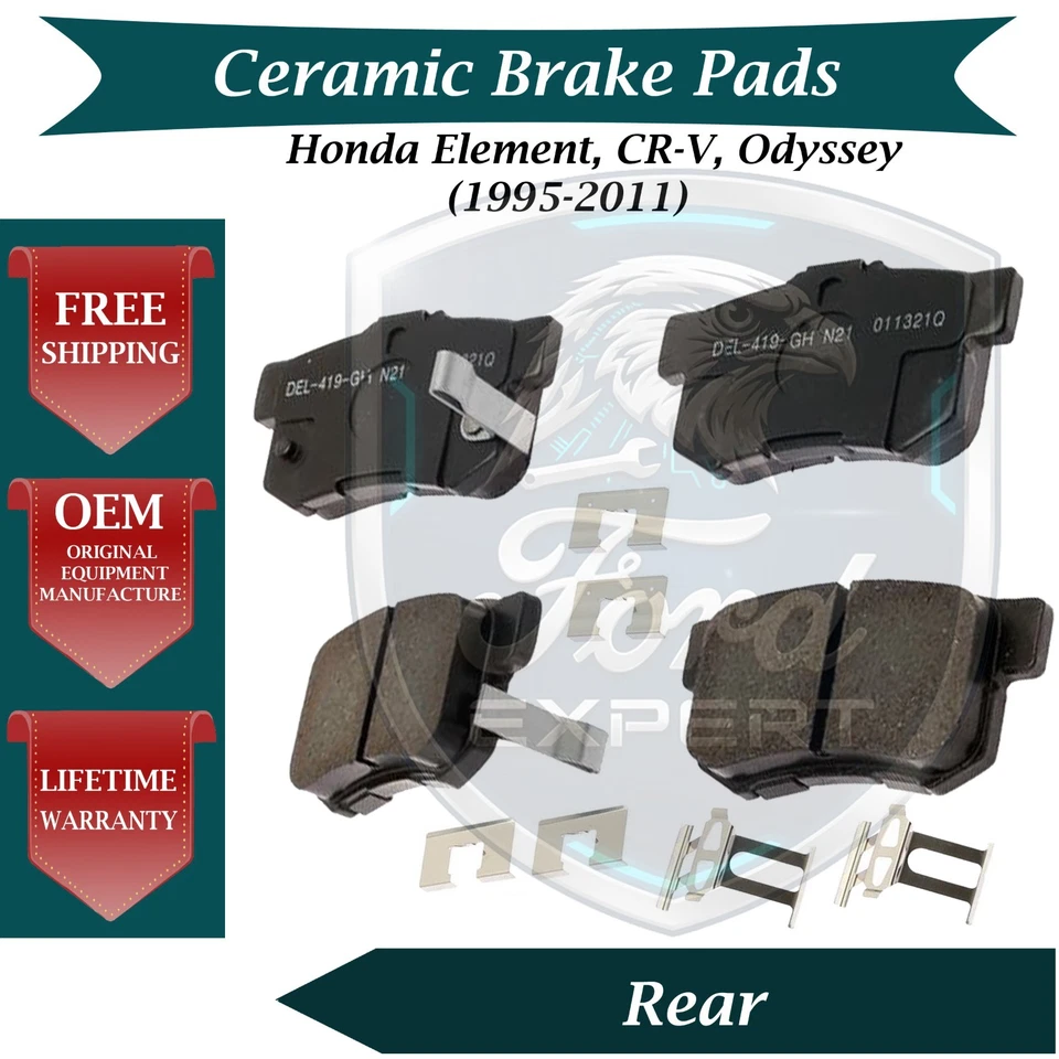 Kit de pastillas de freno traseras de cerámica ACDelco OEM para Honda 1995-2011 garantía de por vida Foto 1 de 4